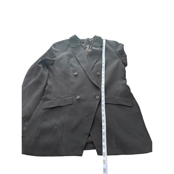 J.Crew 365 Black Preppy Academia Double Breasted Jacket Blazer Size 8 Tall - Picture 13 of 13